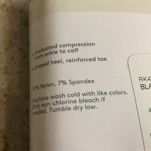 NWT Nordstrom Rack Brand Black Knee High Energizing Support Socks - 2 Pair - Picture 4 of 5